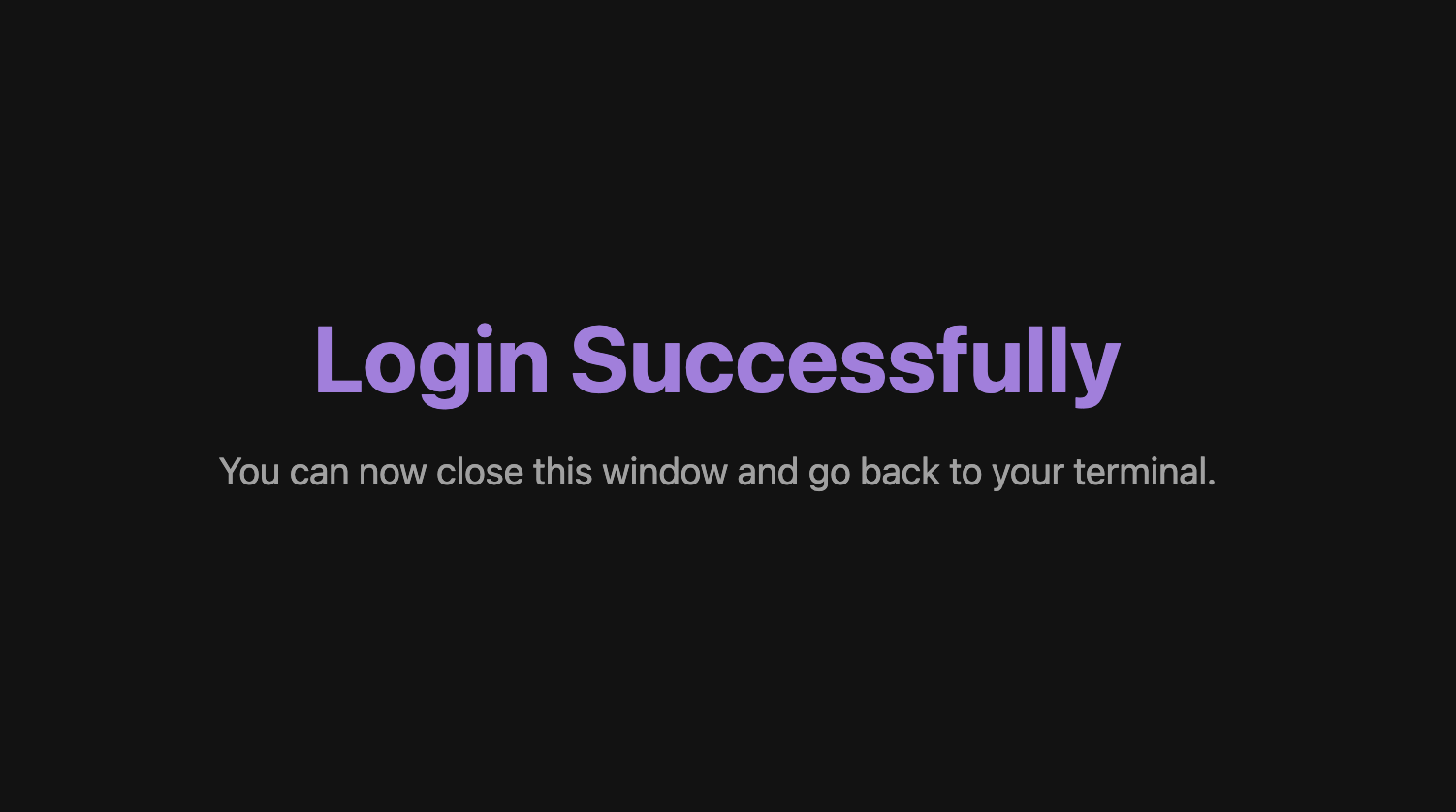 Login Successfully 頁面